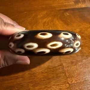 Brown and Cream Patterned Bangle